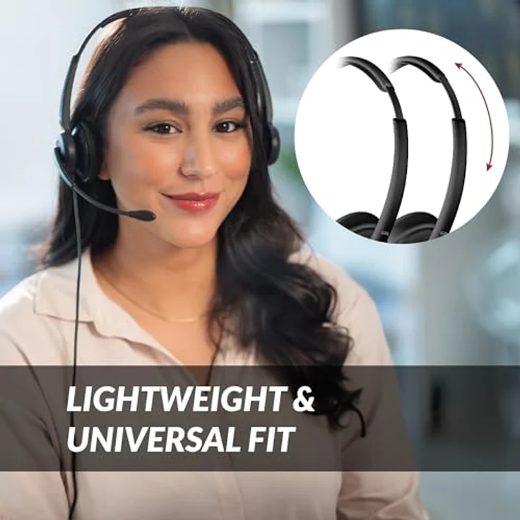 Cyber Acoustics USB-C Headset mit AI-Rauschunterdrückung (AC-304C) - AI-Mikrofon-Rauschunterdrückung eliminiert Hintergrundgeräusche in Büros, Häusern oder jeder Umgebung – Bild 4