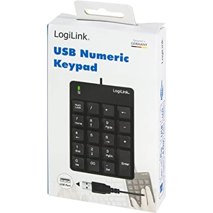 LogiLink ID0184 Numerische Zusatztastatur mit USB-Anschluss mit LED-Aktivitätsanzeige Schwarz – Bild 6