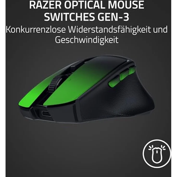 Razer Basilisk Mobile, Ergonomische kabellose Gaming-Maus mit Focus X 18K Sensor, Tri-Mode-Konnektivität, bis zu 105 Stunden Akkulaufzeit, Schwarz – Bild 4