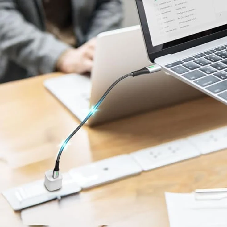 LogiLink CU0443 USB3.2 Kabel USB-C M/USB-C M, 240W Power Delivery, 4K 60Hz, 1,5m, schwarz, mit LED-Anzeige und Metallsteckern – Bild 3