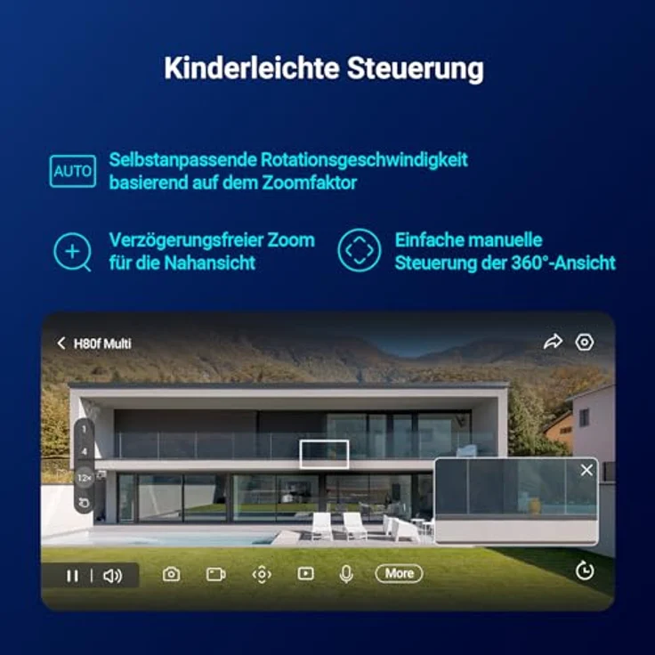 EZVIZ H80f Multi, WiFi Überwachungskamera für den Außenbereich, 4 MP mit 12-fach Zoom, Auto-Tracking, Farbnachtsicht bis 20m, bidirektionales Audio, IP67 wetterfest – Bild 5