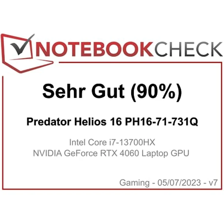 Acer Predator Helios 16 (PH16-71-731Q) Gaming Laptop | 16" WQXGA 240Hz Display | Intel Core i7 13700HX | 16 GB RAM | 1 TB SSD | NVIDIA GeForce RTX 4060 | Windows 11 | QWERTZ Tastatur | schwarz – Bild 2