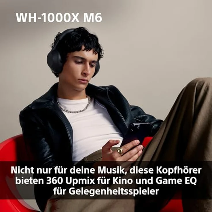 Sony WH-1000XM6P, Over-Ear-Kopfhörer mit Adaptive Noise-Cancelling, Freisprechfunktion, Hi-Res Sound, Multi-Point-Verbindung und Transparenzmodus, schwarz – Bild 10