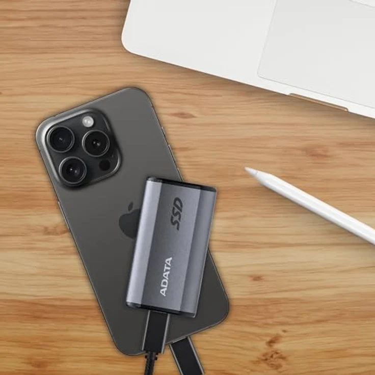 Adata Dysk zewnętrzny SSD SE880 500 GB USB3.2A/C Gen2x2 Niebieski (500 GB), Externe SSD, Blau – Bild 5