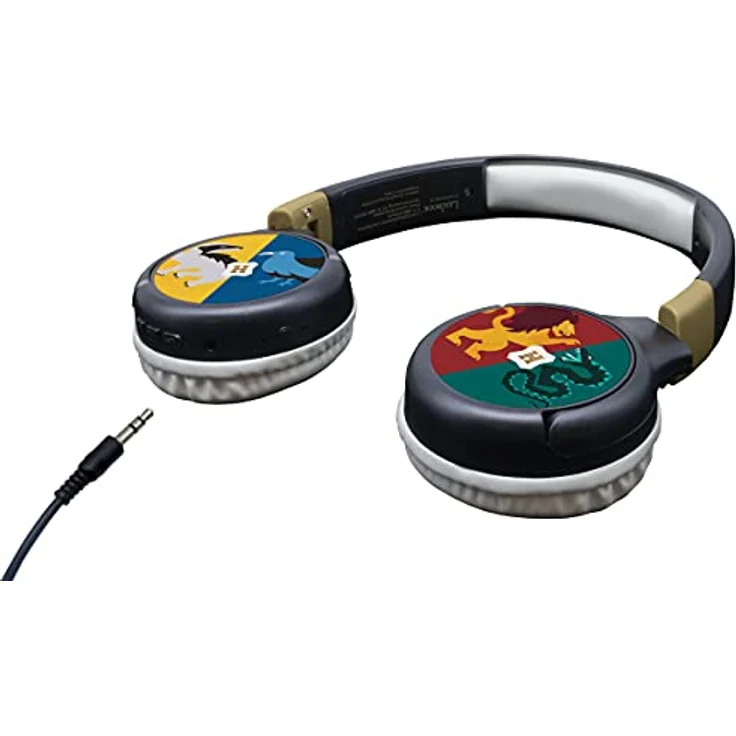 Lexibook - Warner Harry Potter - 2-in-1 Audio-Kopfhörer mit Bluetooth und Kabel, Stereo, drahtlos, verkabelt, begrenzter Klang, faltbar, verstellbar, wiederaufladbare Batterie, schwarz/grau, HPBT010HP – Bild 3