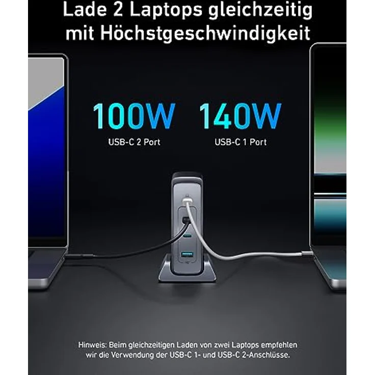 240W Anker USB-C Ladegerät, Prime GaN Netzteil, 4-Port Schnellladegerät , Kompatibel mit MacBook Pro/Air, iPhone 15, iPad Pro, Galaxy S23/S22, Note 20 und mehr – Bild 3