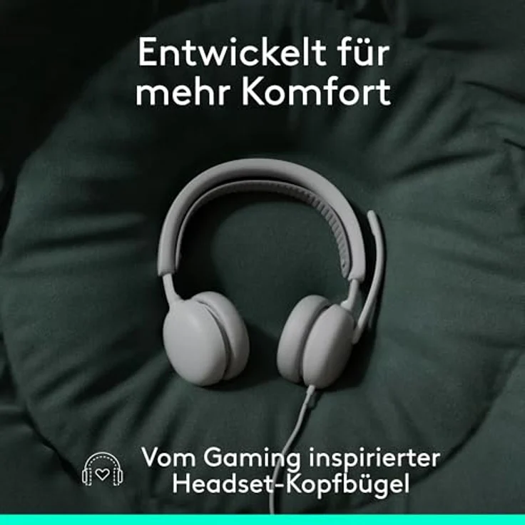 Logitech 981-001617, Kabelgebundenes Office-Headset, 20 - 20000 Hz, USB-Anschluss, Weiß – Bild 7