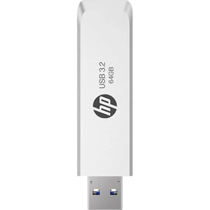 HP 819w USB 3.2 Gen 1 Flash-Laufwerk 64 GB, Metallgehäuse, Lesegeschwindigkeit bis zu 120 MB/s, Plug-and-Play