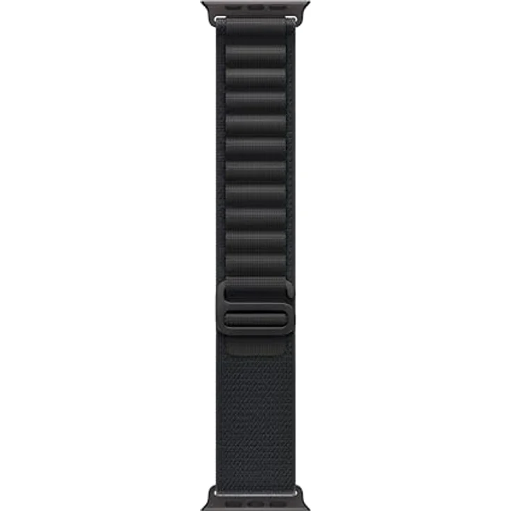 Apple Watch Band Alpine Loop, 49 mm, schwarz, Large, aus 43 % recycelten Materialien mit G-Haken aus Titan – Bild 1
