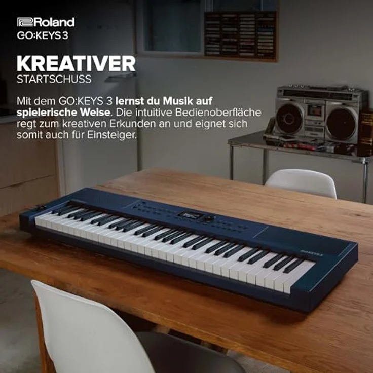 Roland GO:KEYS 3 Music Creation Keyboard | 61 Tasten | ZEN-Core Engine mit über 1000 internen Sounds | Integrierte Stereolautsprecher | Bluetooth Audio/MIDI – Midnight Blue – Bild 3