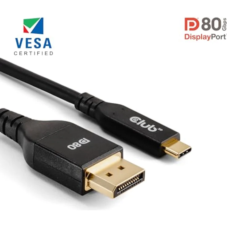 Club 3D CAC-2502 USB-C Verlängerungskabel, USB-C (m/w) 1 m, 48 V, 5 A, 8K60Hz Unterstützung, Schwarz – Bild 2