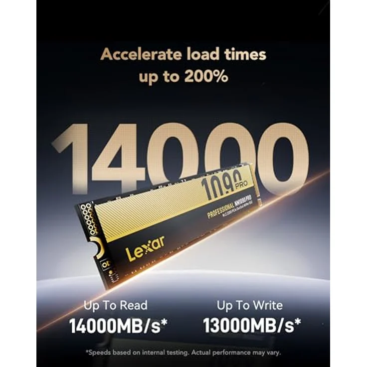Lexar SSD 2TB PCIe 5.0 Gen5 NVMe, Bis zu 14.000MB/s, Erweiterte Thermokontrolle, DirectStorage-kompatibel für AI-Lasten, Gaming & Content-Erstellung – Bild 3