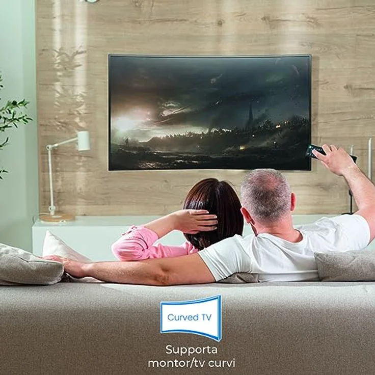 Vultech BTV-T55120LITE Feste Wandhalterung für LED-TV und LCD-Fernseher, 55-120 Zoll, max. VESA 900x600 mm, belastbar bis 120 kg, mit Wasserwaage, elegantes Design – Bild 3