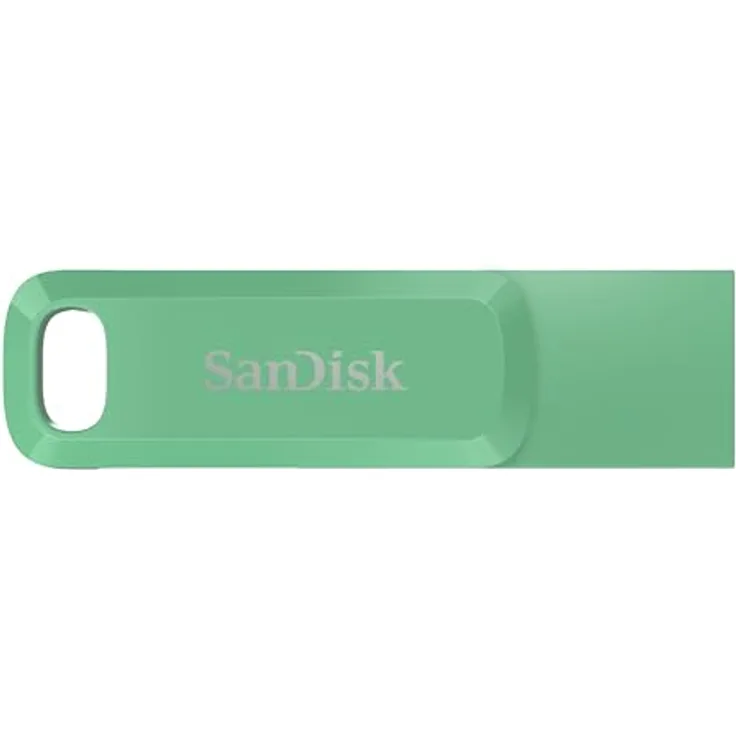 SanDisk 512 GB Ultra Dual Drive Go USB Type-C Flash-Laufwerk - Grün mit reversiblen USB Typ-C- und Typ-A-Steckverbindern