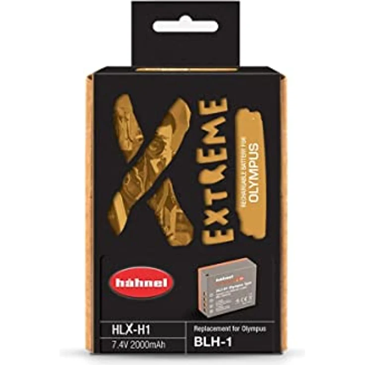 Hähnel Extreme HLX-H1 Lithium-Ionen-Akku für Olympus, 2000 mAh, 7,4V, robust, stoßfest und kältebeständig, Ersatz für BLH-1 Akku – Bild 1