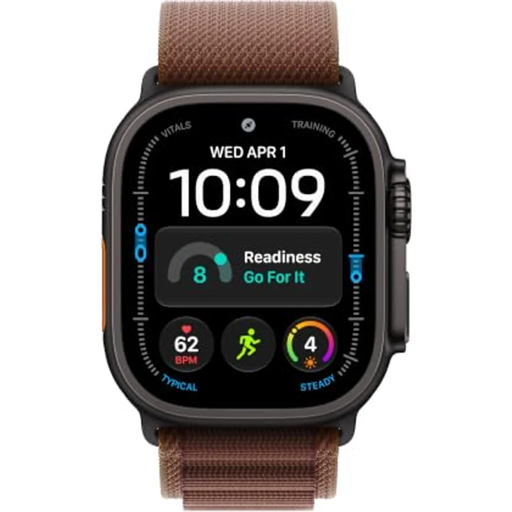 Apple Watch Alpine Loop 49mm L, burgunderfarbiges Armband aus hochfestem Gewebe mit Titan-G-Haken – Bild 3