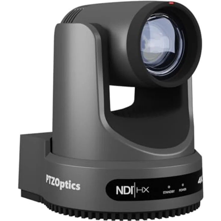 PTZOptics Move 4K, Netzwerkkamera mit 12x optischem Zoom, Auto-Tracking und 4K UHD, Grau – Bild 2