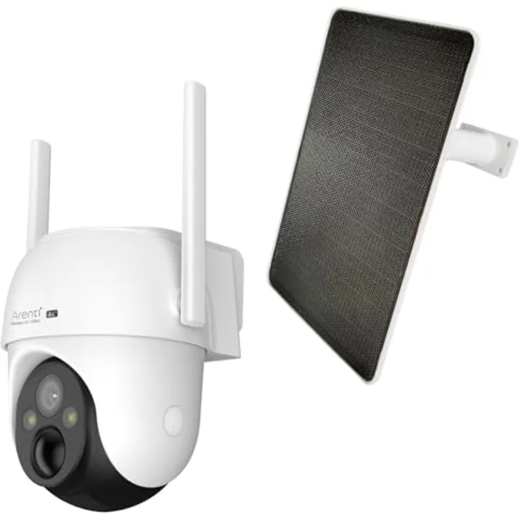 ARENTO GO3G Kit3-4G LTE, kabellose 2K Überwachungskamera mit Solarpanel, 3 MP Sensor, wetterfest, Bewegungserkennung, 350° Schwenk- und -90° bis 30° Neigefunktion
