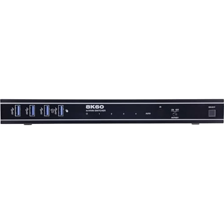 InLine KVM Switch 4-fach, HDMI, 8K@60Hz, USB 3.2 Hub, mit IR & RS-232, Schwarz – Bild 4
