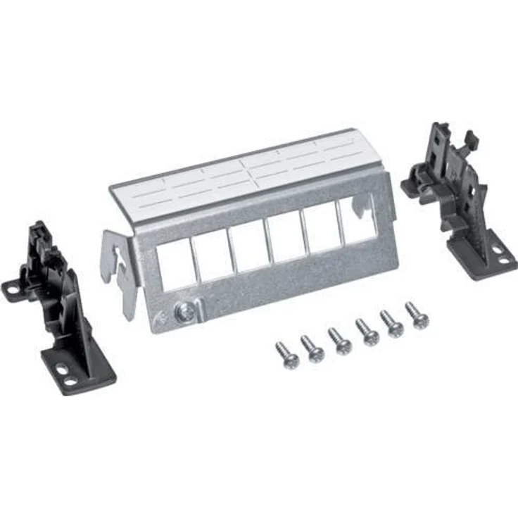 Hager Keystone Netzwerk-Patchpanel Unbestückt, für DIN-Hutschienen, verzinkte Stahlblechhalterung, isolierter Kunststoffträger, Bezeichnungsstreifen – Bild 2