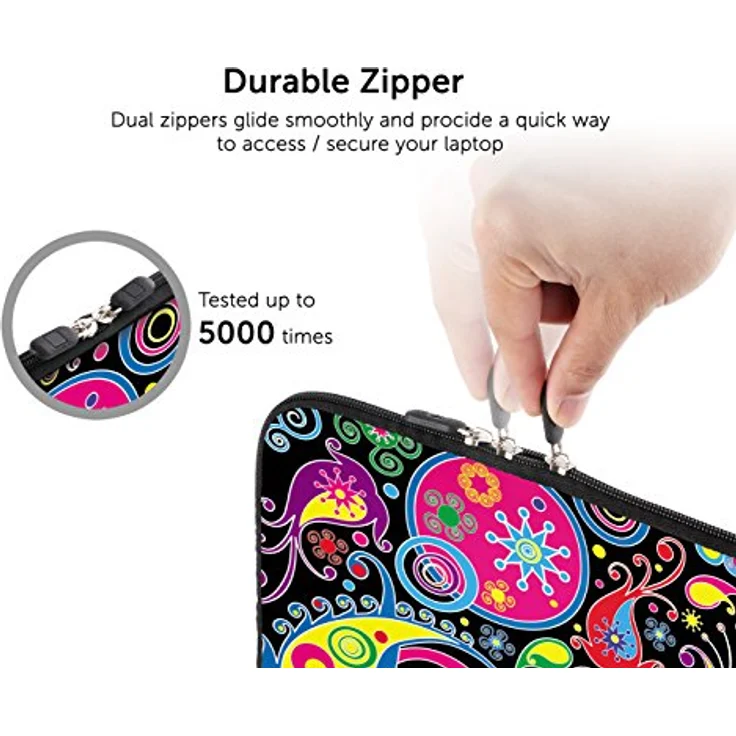 Sidorenko Tablet PC Tasche für 10-10.1 Zoll - Universal Tablet Schutzhülle - Hülle Sleeve Case Etui aus Neopren, Mehrfarbig – Bild 4