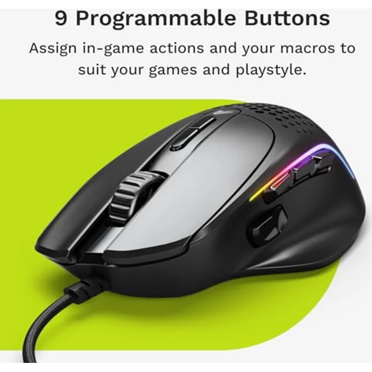 Glorious Model IV2 Kabelgebundene Gaming Maus - schwarz mit optischem BAMF-2.0-Sensor – Bild 3