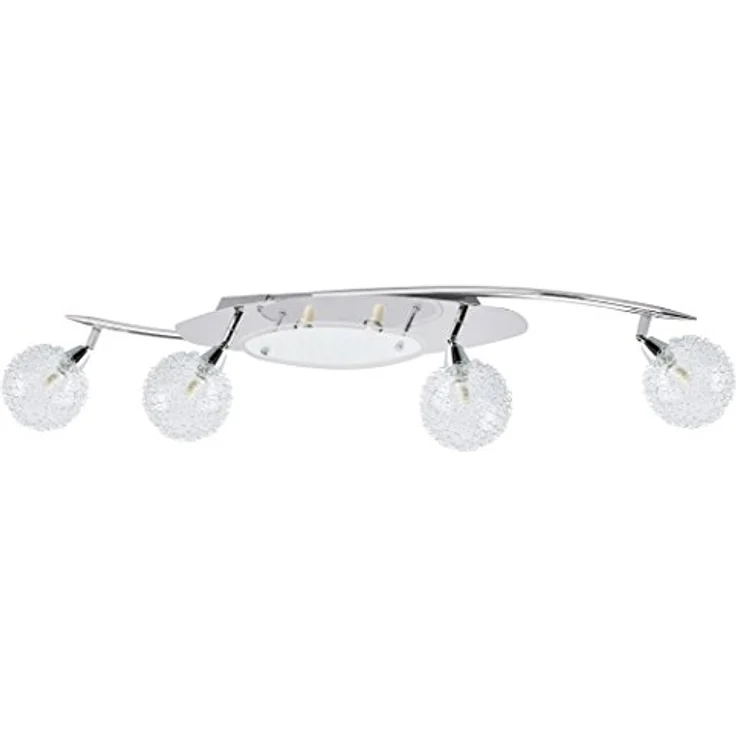 Trango 6-flammig Deckenleuchte TG1002-68 Chromoptik inkl. 6x G9 LED Leuchtmittel 3.000K warmweiße Lichtfarbe, schwenkbar – Bild 1