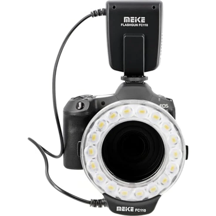 Makro Ringblitz Ringleuchte für Canon EOS DSLR Kameras von Meike – Bild 2