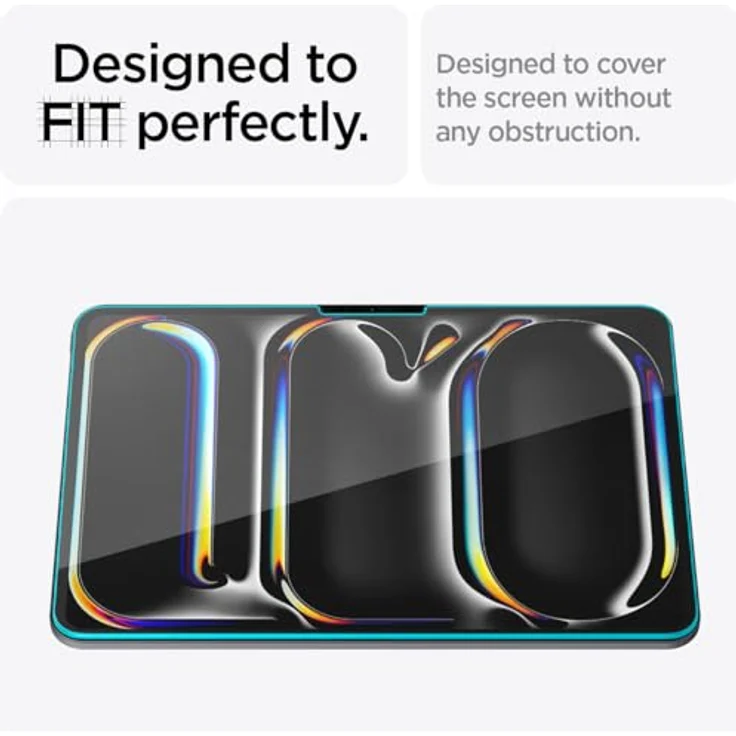 Spigen Glas.tR EZ Fit Schutzglas kompatibel mit iPad Pro 11 Zoll M4 (2024), 5. Generation, Installationsschablone, Kristallklar, 9H Folie – Bild 5