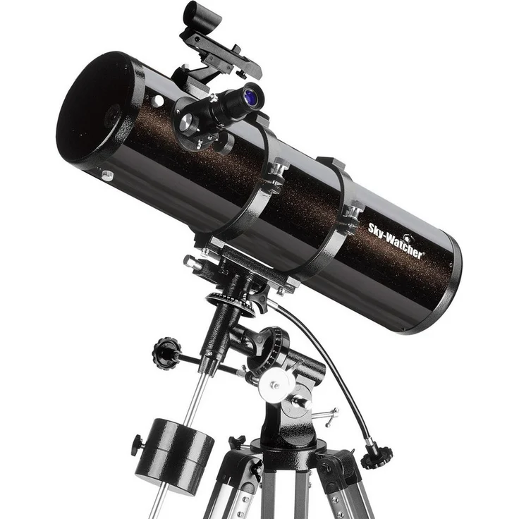 Skywatcher N 130/650 Explorer EQ-2, Teleskop mit 130mm Öffnung, paralleler Montierung und leichtem Aluminiumstativ