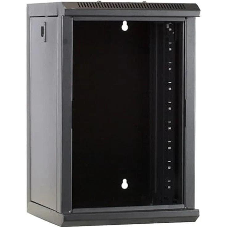 DSIT 9 HE 10 Zoll Serverschrank, mit Glastür, (BxTxH) 312x310x486mm, Schwarz, abschließbar, für Zuhause und im Büro – Bild 3