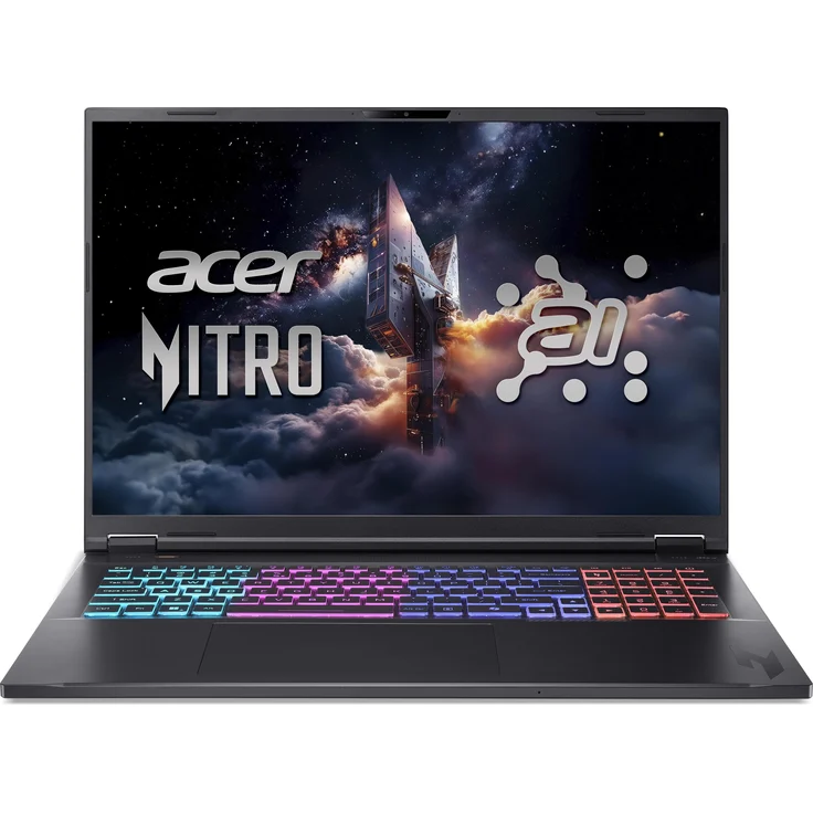 Acer Nitro 18 AI, 18" Gaming Notebook mit AMD Ryzen AI 9 365, 2000 GB SSD, 32 GB RAM, GeForce RTX 5070 Ti, Schwarz