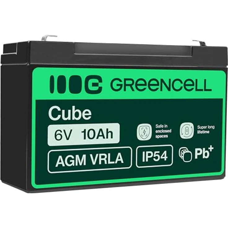 Green Cell USV-Akku, 10 Ah, Sealed Lead Acid, Schwarz – Bild 1