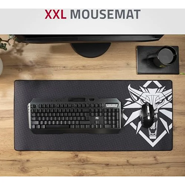 Dpi Merchandising The Witcher Mousemat "Signs" (XXL), komfortable Mausmatte mit rutschfester Naturkautschukunterlage, 80 x 35 cm, langlebige Qualität – Bild 5