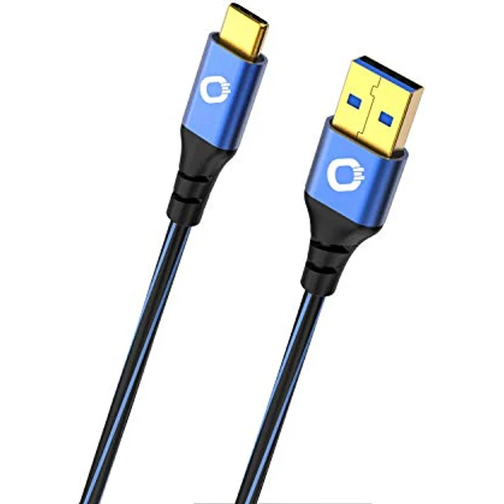 Oehlbach USB Plus C3 - USB-Kabel für Smartphones Typ A 3.0 zu Typ C 3.1 - PVC-Mantel - OFC, blau-schwarz 3m – Bild 2