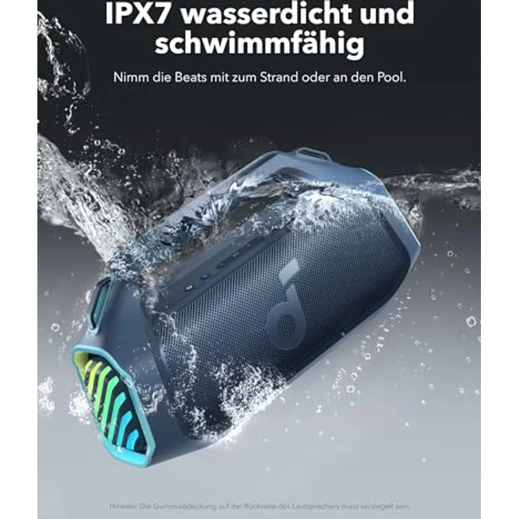 soundcore Boom 2 Plus Outdoor Lautsprecher, 140W, 2+2 Channel, BassUp 2.0, 20h, Schnellladung, IPX7 wasserdicht, RGB Lichter, USB-C, Power Bank, BT 5.3, tragbarer Bluetooth Lautsprecher, Camping – Bild 5