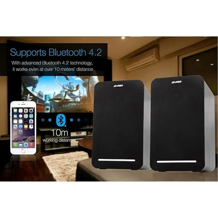 F&D Fenda R40BT Bluetooth-Lautsprecher, Aktiv-Lautsprecher mit 60 Watt RMS, kabelloser Anschluss, Schwarz – Bild 4