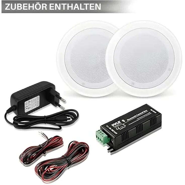 Pyle Paar 8" Bluetooth Unterputzmontage Lautsprechersystem, 2-Wege mit Polypropylen Kegel und Polymer Hochtöner, 250 Watt Stereo Sound – Bild 4