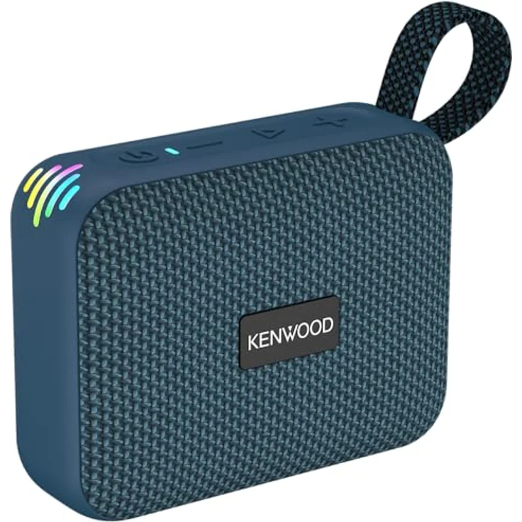 Kenwood AS-60BT-A, Tragbarer Bluetooth Mono-Lautsprecher, wasserdicht, 5 W, blau, bis zu 8,5 Stunden Akkulaufzeit – Bild 1