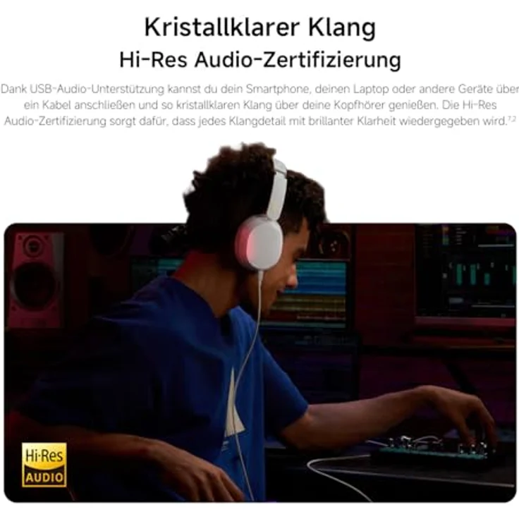 XIAOMI Redmi Headphones Neo, Over-ear Bluetooth Kopfhörer mit klarer Klangqualität, Sand White – Bild 5