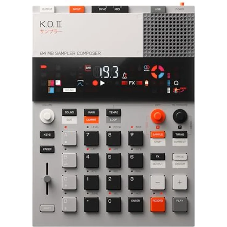 Teenage Engineering EP-133 K.O. II, Sampler mit 12 Spuren, 999 Sample Slots und 46 kHz / 16-Bit Audioqualität, inkl. Limited Edition 10“ Collector’s Box – Bild 1