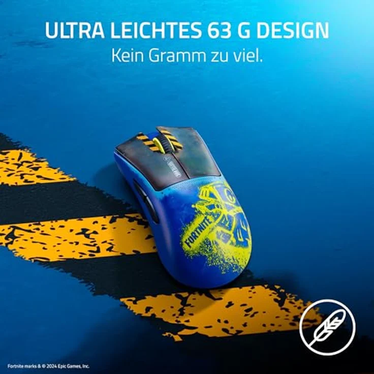 Razer DeathAdder V3 Pro - Fortnite Edition Kabellose Esports Gaming-Maus - 30K DPI optischer Sensor, leichtes Design, HyperSpeed Wireless, Fortnite – Bild 3