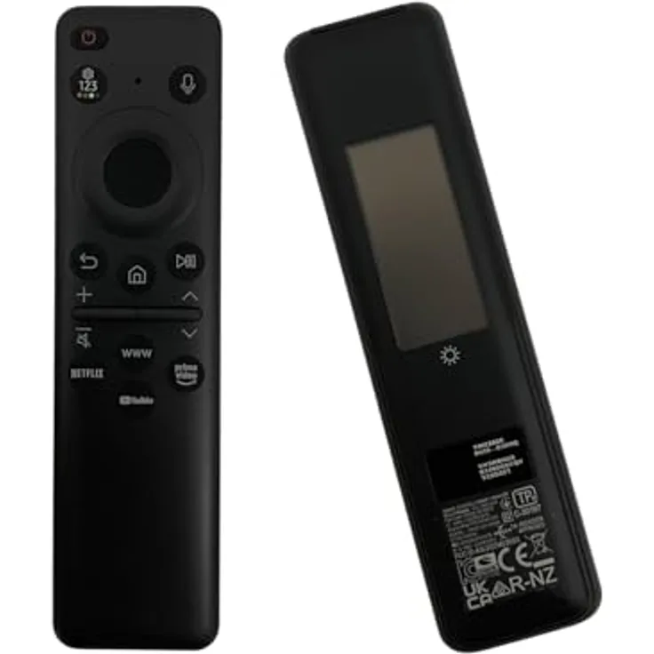 azurano Fernbedienung für Samsung BN59-01480G, Solar-/USB-C, sofort einsatzbereit, kostengünstige Alternative zur Original-Fernbedienung