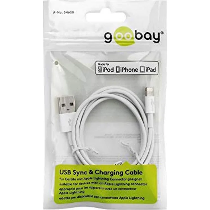 Wentronic goobay - Lightning-Kabel - Lightning (M) bis USB (M) - 50cm ...