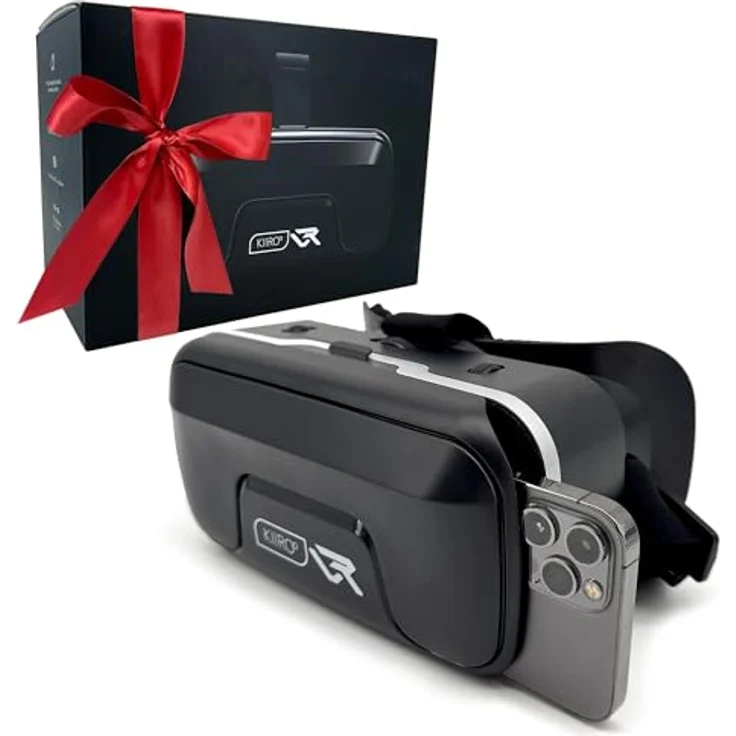 Kiiroo Virtual-Reality-Headset, VR Brille mit HD Harzlinse und einstellbarem IPD, Schwarz – Bild 1