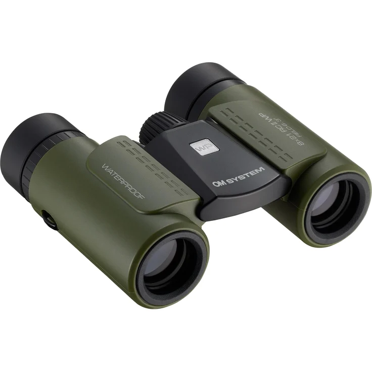 OM System Slim 8x21 RC II WP, Kompaktes Fernglas in Olivgrün mit 8-facher Vergrößerung und wasserfestem Design