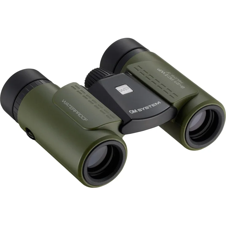 OM System Slim 8x21 RC II WP, Kompaktes Fernglas in Olivgrün mit 8-facher Vergrößerung und wasserfestem Design