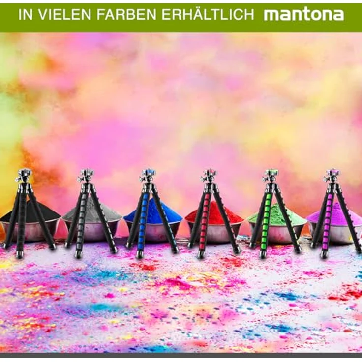 Mantona kaleido Flex leichtes Flex Stativ (mit hochwertigem 360° Kugelkopf, geeignet für Digital und Videokameras, Smartphones und Action Cams) deep grey – Bild 7