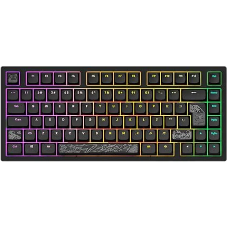 Dark Project Nostra Black 81 RGB, Kabelgebundene Gaming-Tastatur mit mechanischen G3MS Moonstone-Schaltern und RGB-Hintergrundbeleuchtung, Schwarz – Bild 4