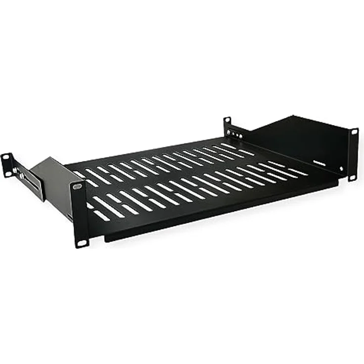 VALUE 19"-Geräteträger, 485 x 350mm, max. 25kg, schwarz – Bild 1